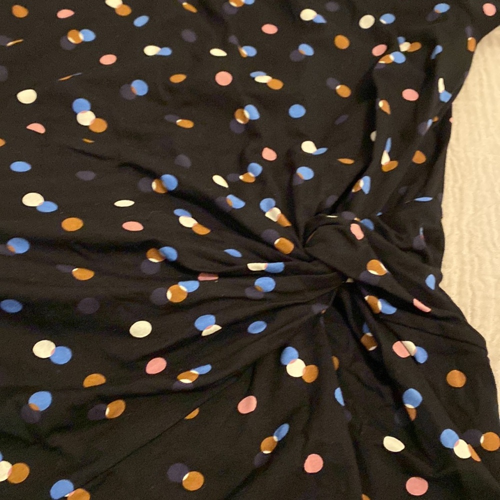 Boden Rosalie Navy Polka Dot Midi Dress . Size 8R - Picture 9 of 10